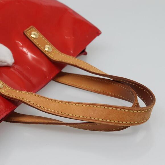 LOUIS VUITTON Monogram Vernis Reade PM Hand Bag Red Rouge M91088 - Picture 7 of 12
